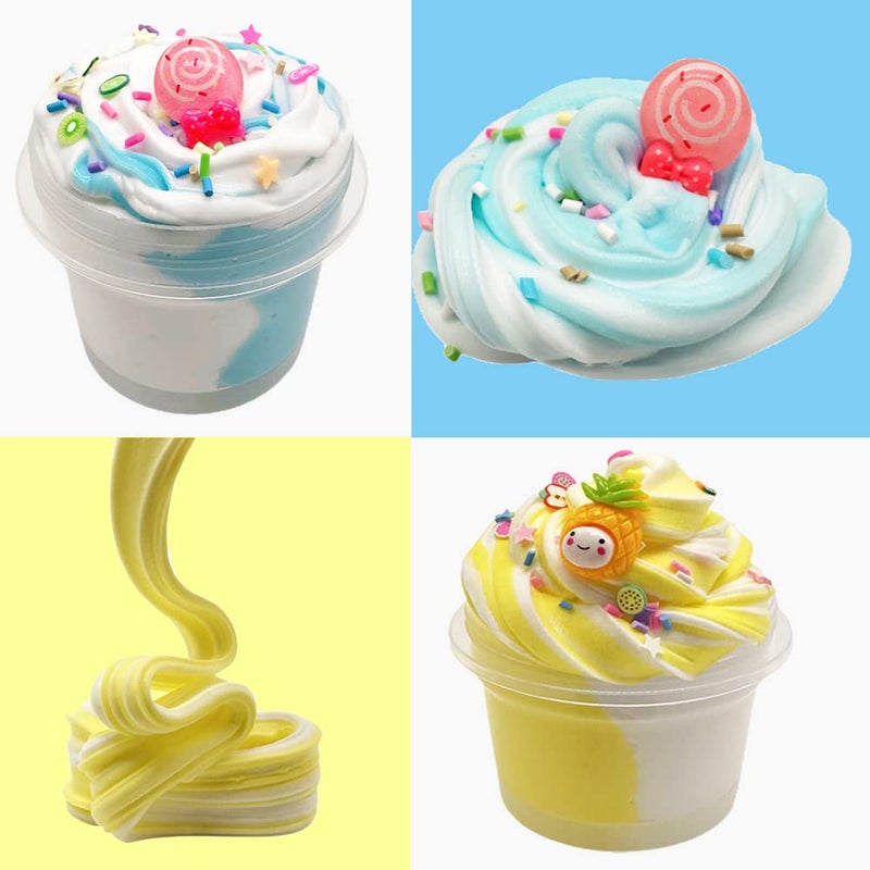KMBTQRE Butter Slime Kit Two-Toned 9 Packed for Girl Boys Party Favors Toys  Stocking Stuffers for Kids 6 7 8 9 10 11 12 Years Old - Image 3